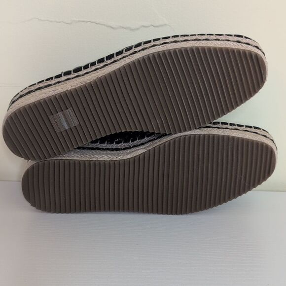 Karl Lagerfeld Paris Size 11 Desta Logo Black Puffy Quilted Platform Espadrilles - Picture 8 of 15